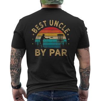 Vintage Best Uncle By Par Disc Golf Funny Fathers Day Men's Crewneck Short Sleeve Back Print T-shirt