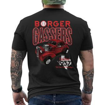 Vintage Borger Gassers 1937 Men's T-shirt Back Print | Mazezy