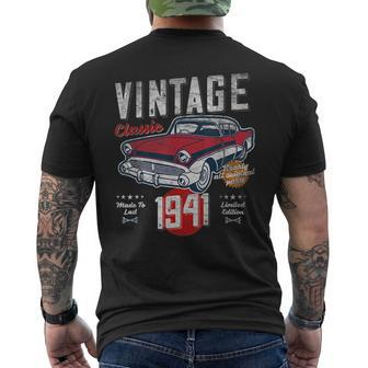 Vintage Born 1941 80Th Birthday 1950S Classic Car 80Th Birthday Funny Gifts Mens Back Print T-shirt | Mazezy