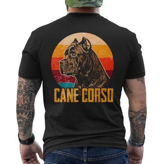 Vintage Cane Corso Lover Italian Dog Pet Cane Corso Mens Back Print T-shirt | Mazezy