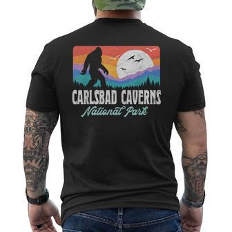 Vintage Carlsbad Caverns National Park Bigfoot Mountains Men's T-shirt Back Print | Mazezy