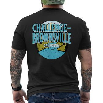 Vintage Challenge-Brownsville California River Valley Print Men's T-shirt Back Print | Mazezy