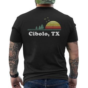 Vintage Cibolo Texas Home Souvenir Print Men's T-shirt Back Print | Mazezy