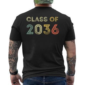 Vintage Class Of 2036 Graduation Senior 2036 Men's T-shirt Back Print