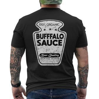 Vintage Condiment Buffalo Sauce Costume Funny Halloween Gift Gifts For Buffalo Lovers Funny Gifts Mens Back Print T-shirt | Mazezy UK