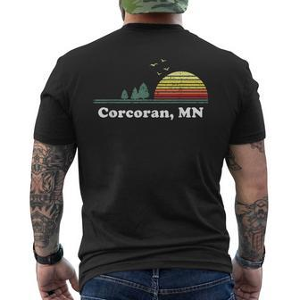 Vintage Corcoran Minnesota Home Souvenir Print Men's T-shirt Back Print | Mazezy