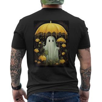 Vintage Cute Ghost Pumpkin Halloween Ghost The Forest Gothic Men's T-shirt Back Print - Thegiftio UK