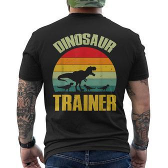 Vintage Dinosaur Trainer Halloween Costume Dino Outline Dinosaur Funny Gifts Mens Back Print T-shirt | Mazezy