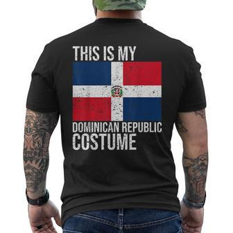 Vintage Dominican Republic Flag Costume Design For Halloween Dominican Republic Funny Gifts Mens Back Print T-shirt | Mazezy CA