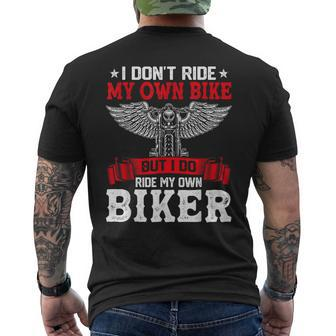 Vintage I Dont Ride My Own Bike But I Do Ride My Own Biker Men's Back Print T-shirt | Mazezy