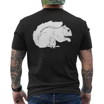 Vintage Forest Animals Cute American Gray Squirrel Men's T-shirt Back Print | Mazezy UK
