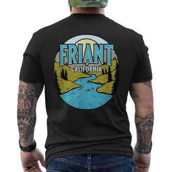 Vintage Friant California River Valley Souvenir Print Men's T-shirt Back Print | Mazezy