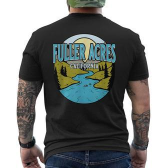 Vintage Fuller Acres California River Valley Souvenir Print Men's T-shirt Back Print | Mazezy