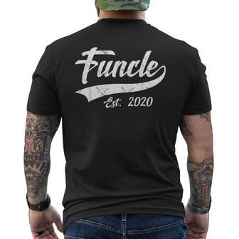 Vintage Funcle Est 2020 New Uncle Father Day Men's Back Print T-shirt | Mazezy