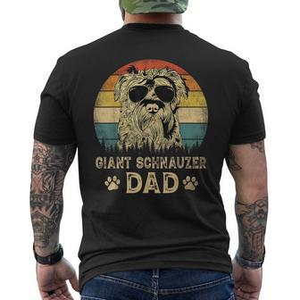 Vintage Giant Schnauzer Dad Dog Lovers Fathers Day Mens Back Print T-shirt | Mazezy