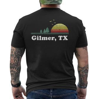 Vintage Gilmer Texas Home Souvenir Print Men's T-shirt Back Print | Mazezy
