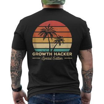 Vintage Growth Hacker Special Edition Hacking Men's T-shirt Back Print | Mazezy