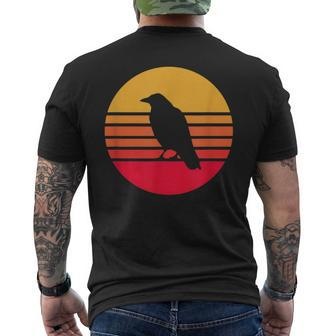 Vintage Halloween Retro Crow Raven Funny Gift Idea Halloween Funny Gifts Mens Back Print T-shirt | Mazezy