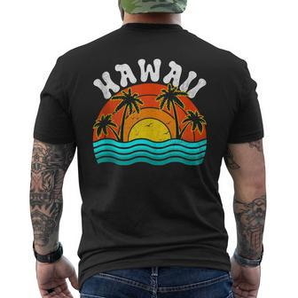 Vintage Hawaii Retro Hawaiian Dad Mom Summer Family For Women Men's Back Print T-shirt | Mazezy
