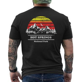 Vintage Hot Springs National Park Retro Men's T-shirt Back Print | Mazezy