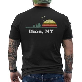 Vintage Ilion North Dakota Home Souvenir Print Men's T-shirt Back Print | Mazezy