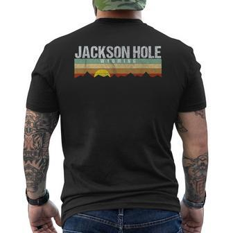 Vintage Jackson Hole Wyoming Retro Men's T-shirt Back Print | Mazezy AU