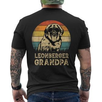 Vintage Leonberger Grandpa Dog Lovers Fathers Day Mens Back Print T-shirt | Mazezy