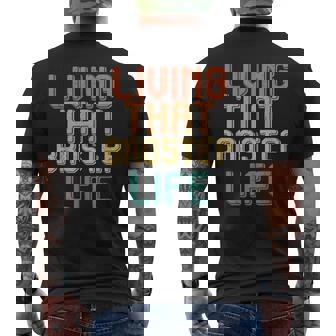 Vintage Living That Brostep Life Men's T-shirt Back Print | Mazezy