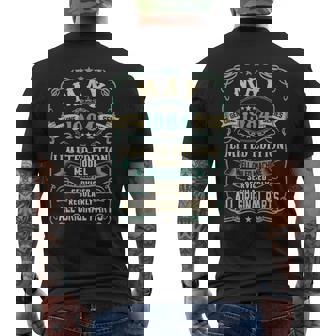Vintage Made In May 1984 35Th Years Old Birthday Men's Back Print T-shirt | Mazezy