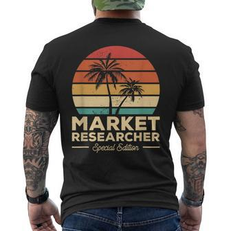 Vintage Market Researcher Special Edition Marketing Men's T-shirt Back Print | Mazezy