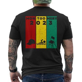 Vintage Montgomery 2023 Alabama Brawl Chair Hat Swim Men's T-shirt Back Print | Mazezy