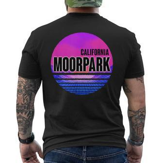 Vintage Moorpark Vaporwave California Men's T-shirt Back Print | Mazezy