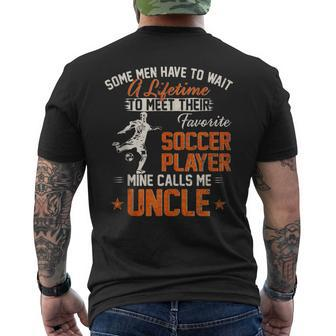 Vintage My Favorite Soccer Player Calls Me Uncle Football Mens Back Print T-shirt | Mazezy UK