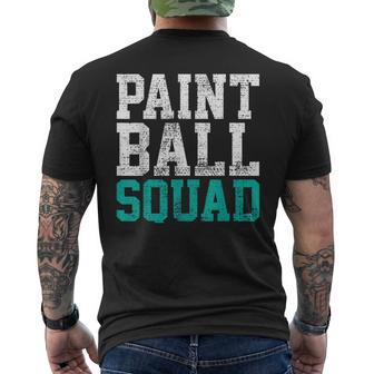 Vintage Paintball Squad Team Game Player Men's T-shirt Back Print | Mazezy