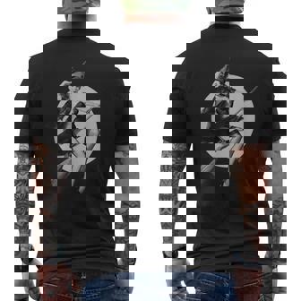 Vintage Pinup Witch On Witches Broom Halloween Pin Up Girl Halloween Funny Gifts Mens Back Print T-shirt | Mazezy