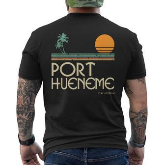 Vintage Port Hueneme California Men's T-shirt Back Print | Mazezy