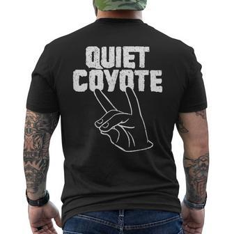 Vintage Quiet Coyote Men's T-shirt Back Print - Thegiftio UK