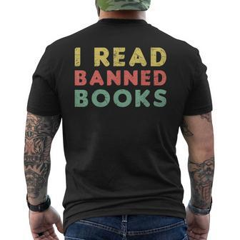 Vintage I Read Banned Books Avid Readers Men's Back Print T-shirt | Mazezy