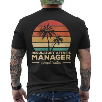 Vintage Regulatory Affairs Manager Men's T-shirt Back Print | Mazezy