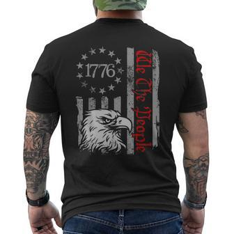 Vintage Retro 1776 We The People American Us Flag July 4Th 1776 Funny Gifts Mens Back Print T-shirt | Mazezy