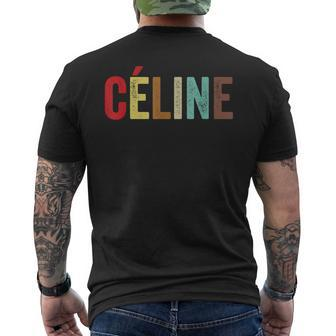 Vintage Retro First Name Céline Personalized Gifts Mens Back Print T-shirt - Seseable