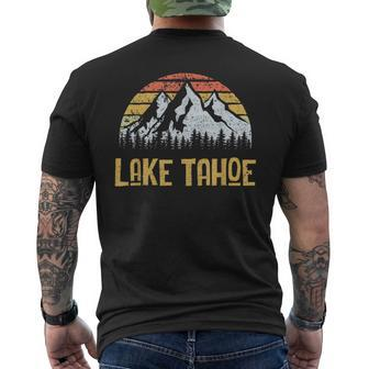 Vintage Retro Lake Tahoe California Nevada T Men's T-shirt Back Print | Mazezy AU