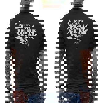 Vintage Retro Lets Go Ghouls Halloween Outfit Costumes Halloween Funny Gifts Mens Back Print T-shirt | Mazezy