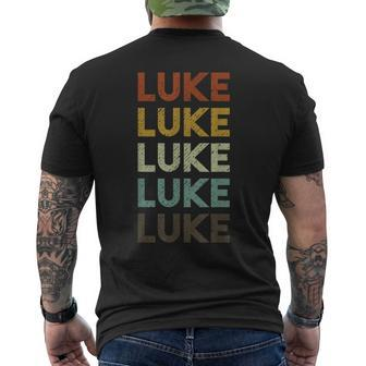 Vintage Retro Luke First Name Mens Back Print T-shirt - Monsterry