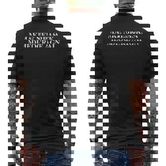 Vintage Retro Make Nebraska Mediocre Again Men's T-shirt Back Print - Thegiftio