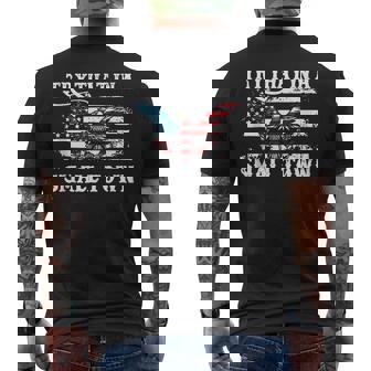 Vintage Retro Try That In My Town American Flag Town Gifts Mens Back Print T-shirt | Mazezy