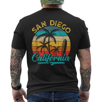 Vintage San Diego California Beach Surf Summer Vacations California Gifts And Merchandise Funny Gifts Mens Back Print T-shirt | Mazezy
