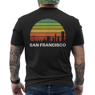 Vintage San Francisco Ca Cityscape Retro Graphic Mens Back Print T-shirt | Mazezy