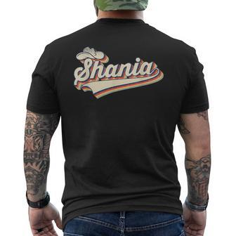 Vintage Shania First Name Retro Classic Gift Shania Lover Mens Back Print T-shirt | Mazezy