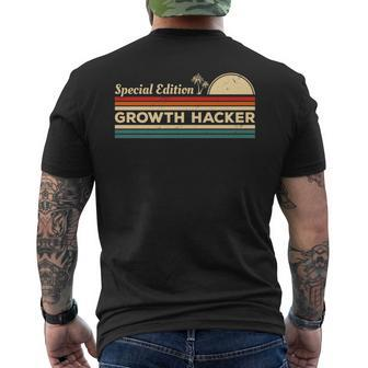 Vintage Special Edition Growth Hacker Hacking Men's T-shirt Back Print | Mazezy